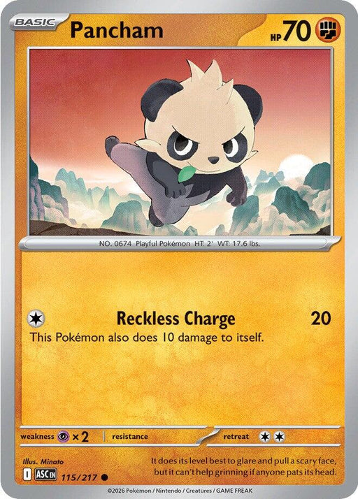 Pokemon Pancham 115/217 ME: Ascended Heroes Normal - EternaCards
