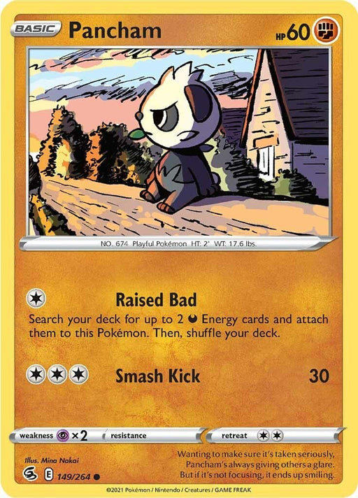 Pokemon Pancham 149/264 SWSH08: Fusion Strike Normal - Eterna Cards