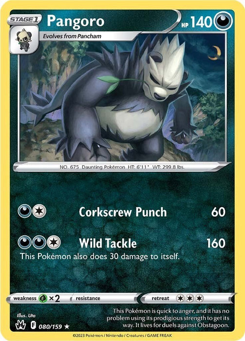 Pokemon Pangoro 080/159 Crown Zenith Normal - EternaCards