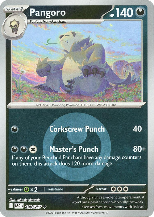 Pokemon Pangoro (Energy Symbol Pattern) 140/217 ME: Ascended Heroes Reverse Holo - Eterna Cards
