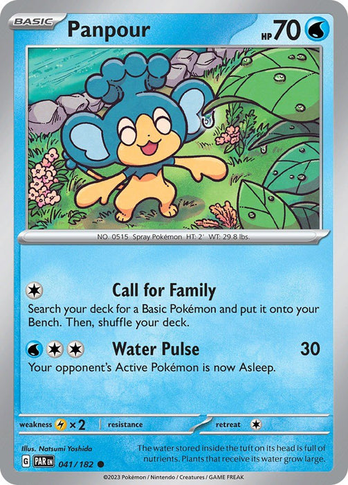 Pokemon Panpour 041/182 SV04: Paradox Rift Reverse Holo - EternaCards