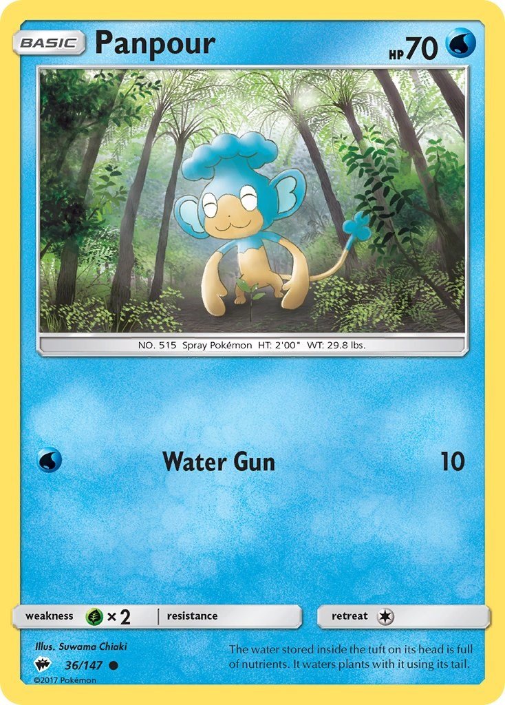 Pokemon Panpour 36/147 SM - Burning Shadows Normal