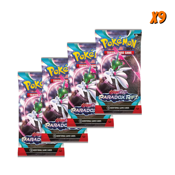 Pokemon Paradox Rift Booster Pack Bundle (9 Packs) . - Eterna Cards