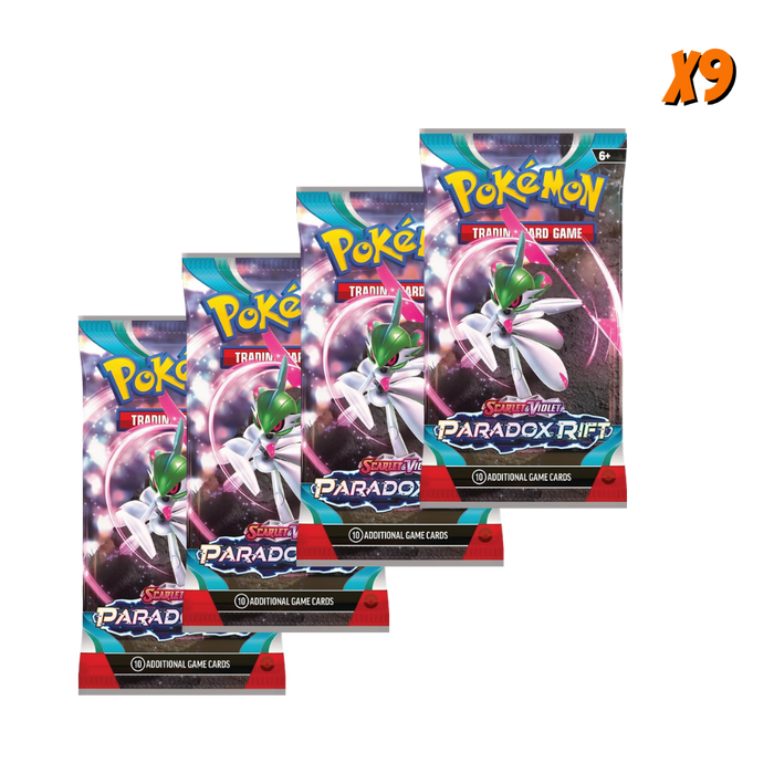 Pokemon Paradox Rift Booster Pack Bundle (9 Packs) . - Eterna Cards