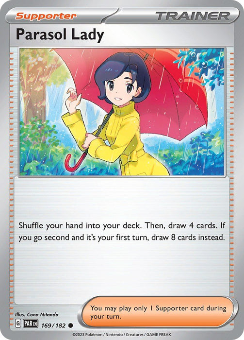 Pokemon Parasol Lady 169/182 SV04: Paradox Rift Reverse Holo - EternaCards