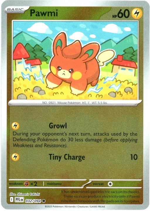 Pokemon Pawmi 032/094 ME02: Phantasmal Flames Normal - Eterna Cards