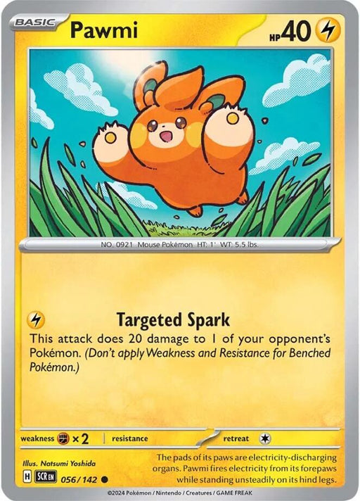 Pokemon Pawmi 056/142 SV07: Stellar Crown Normal - EternaCards