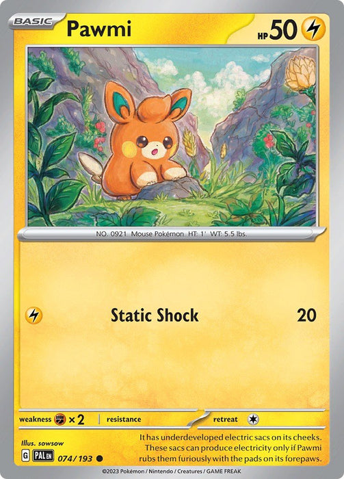 Pokemon Pawmi 074/193 SV02: Paldea Evolved Normal - EternaCards