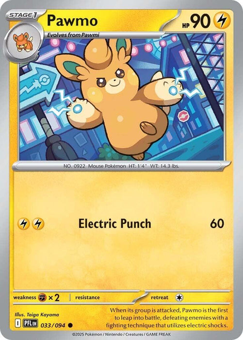 Pokemon Pawmo 033/094 ME02: Phantasmal Flames Reverse Holo - EternaCards