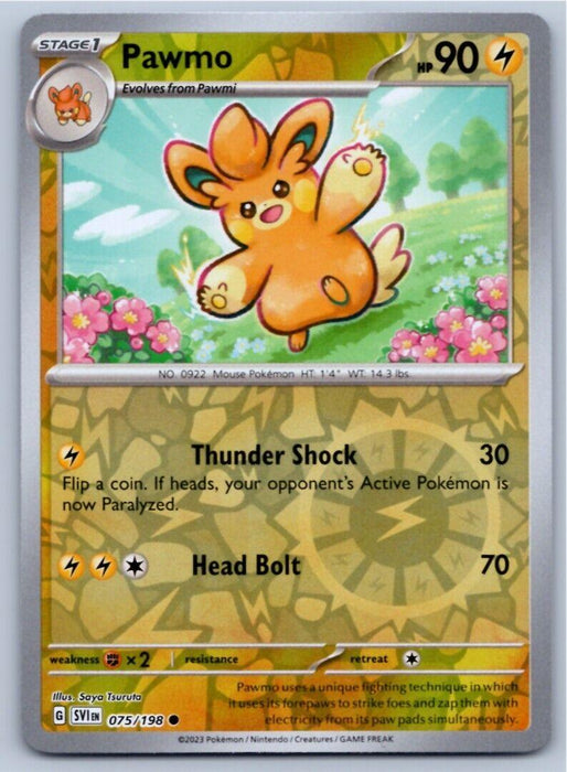 Pokemon Pawmo 075/198 SV01: Scarlet & Violet Base Set Normal - Eterna Cards
