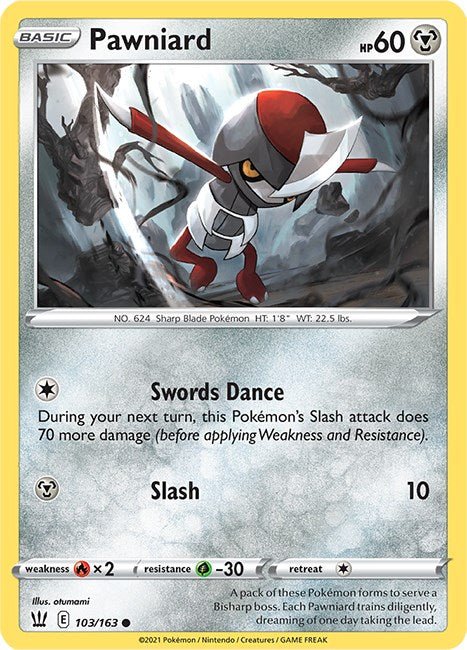 Pokemon Pawniard 103/163 SWSH05: Battle Styles Normal - EternaCards