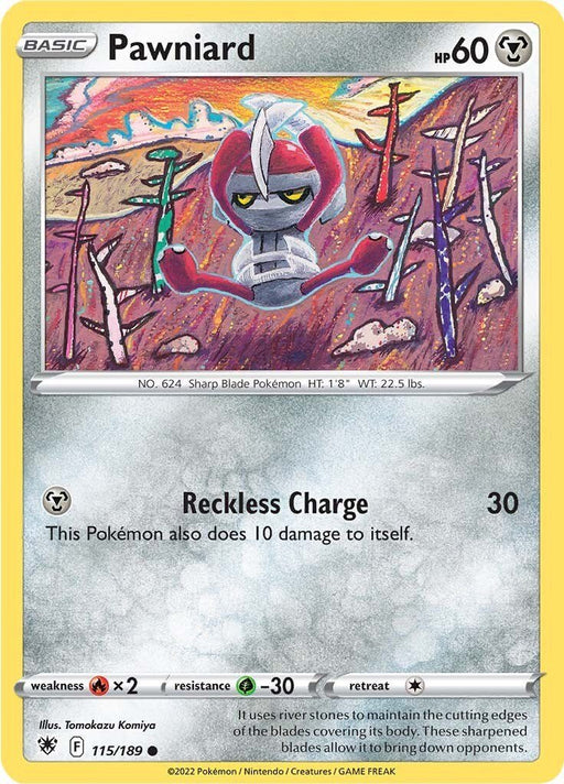 Pokemon Pawniard 115/189 SWSH10: Astral Radiance Reverse Holo - EternaCards