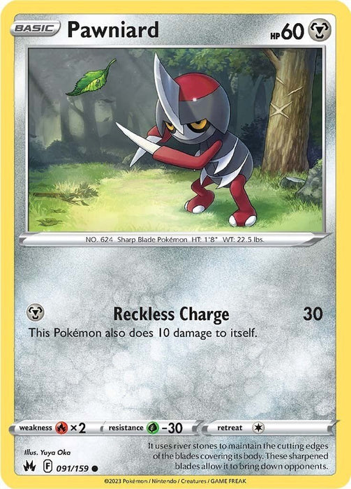 Pokemon Pawniard (91) 091/159 SWSH: Crown Zenith Reverse Holo - EternaCards