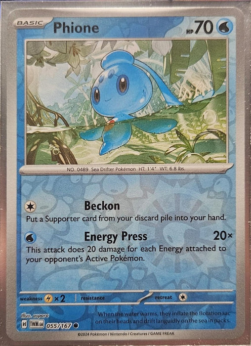 Pokemon Phione - 055/167 SV06: Twilight Masquerade Normal - Eterna Cards