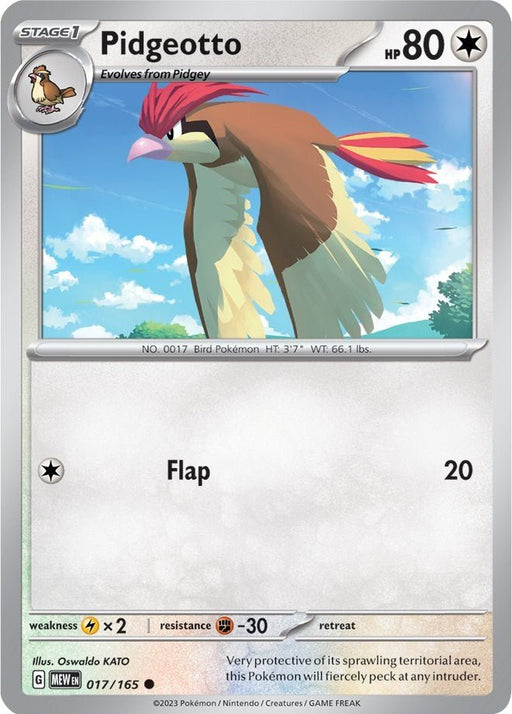 Pokemon Pidgeotto 017/165 SV: Scarlet & Violet 151 Normal - EternaCards