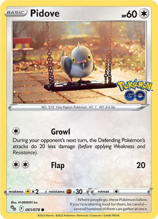 Pokemon Pidove 061/078 Pokemon GO Reverse Holo - EternaCards