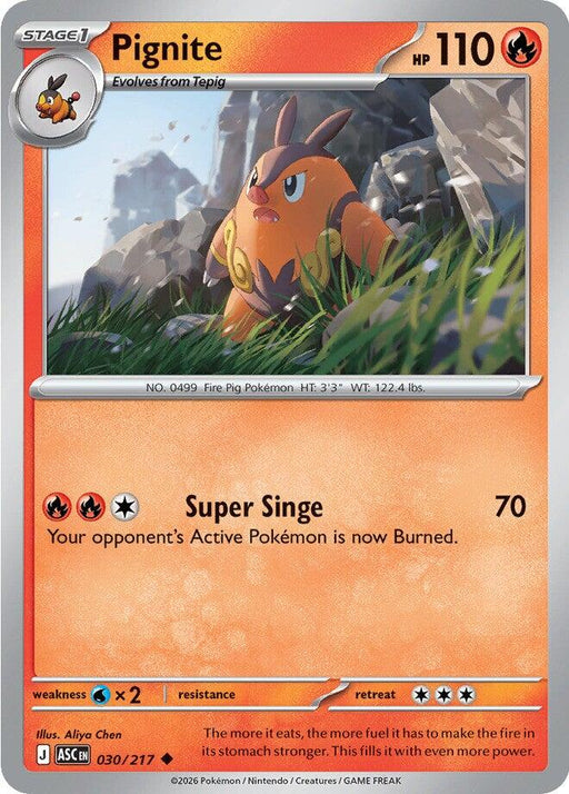 Pokemon Pignite 030/217 ME: Ascended Heroes Normal - EternaCards