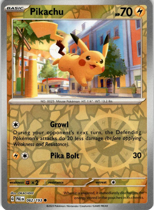 Pokemon Pikachu 062/193 SV02: Paldea Evolved Normal - Eterna Cards