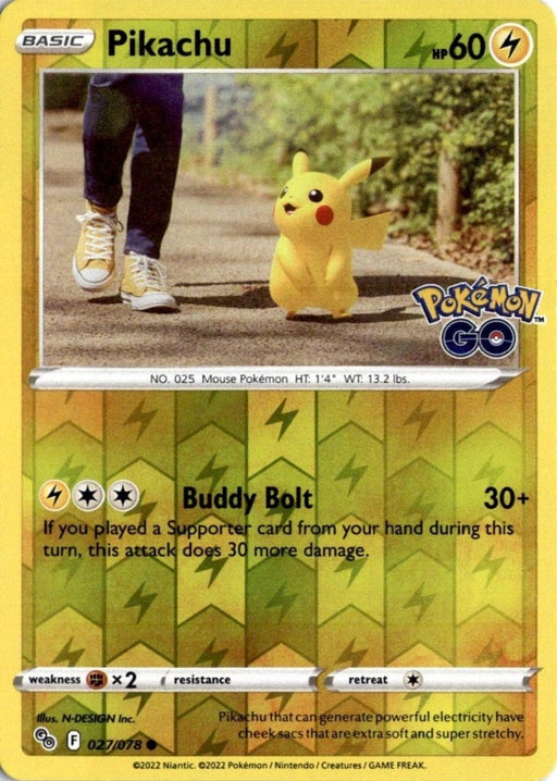 Pokemon Pikachu (27) 027/078 Pokemon GO Normal - Eterna Cards