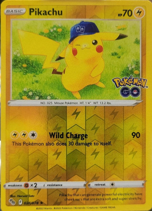 Pokemon Pikachu (28) 028/078 Pokemon GO Holo - Eterna Cards