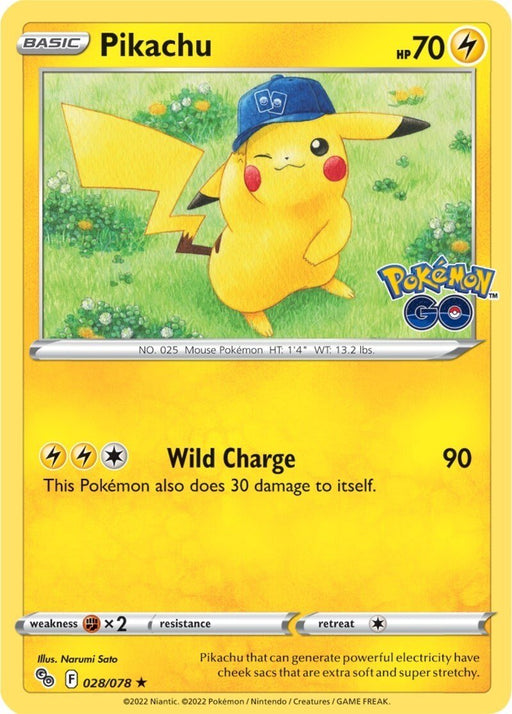 Pokemon Pikachu (28) 028/078 Pokemon GO Holo - EternaCards