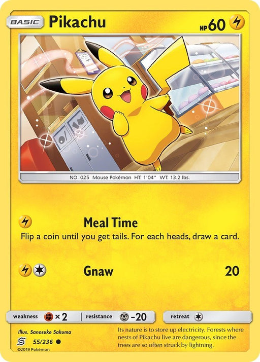 Pokemon Pikachu (55) 55/236 SM - Unified Minds Reverse Holo - EternaCards