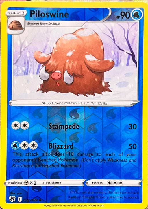 Pokemon Piloswine 032/189 SWSH10: Astral Radiance Normal - Eterna Cards