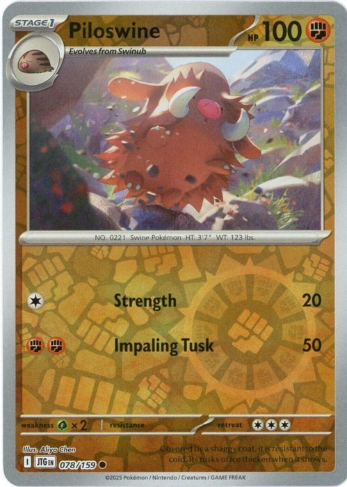 Pokemon Piloswine 078/159 SV09: Journey Together Normal - Eterna Cards