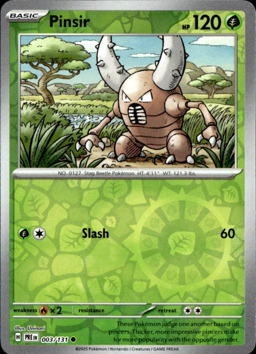 Pokemon Pinsir 003/131 SV: Prismatic Evolutions Normal - Eterna Cards