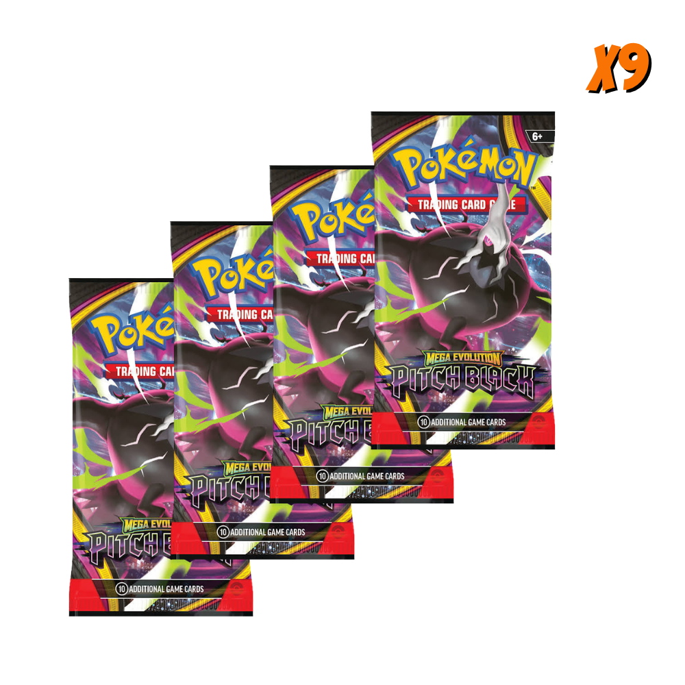 Pokemon Pitch Black Booster Pack Bundle (9 Packs) ﹒ — Eterna Cards