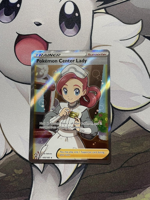 Pokemon - Pokemon Center Lady 185/185 - Vivid Voltage - Full Art - EternaCards