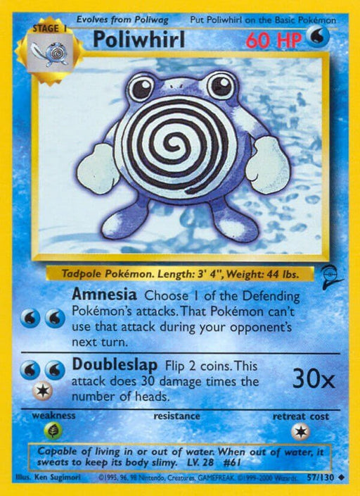 Pokemon Poliwhirl 057/130 Base Set 2 Normal - Eterna Cards