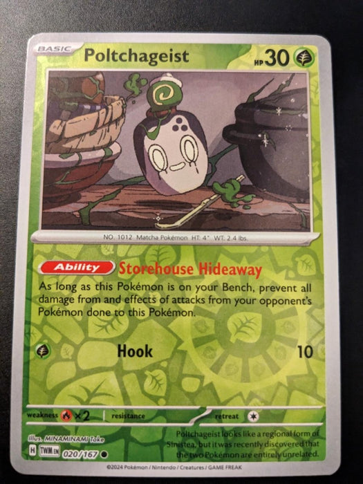 Pokemon Poltchageist - 020/167 SV06: Twilight Masquerade Normal - Eterna Cards