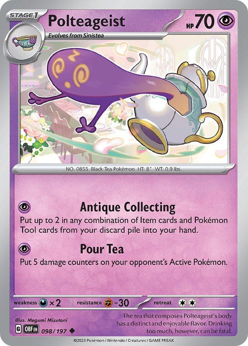 Pokemon Polteageist 098/197 SV03: Obsidian Flames Normal - EternaCards