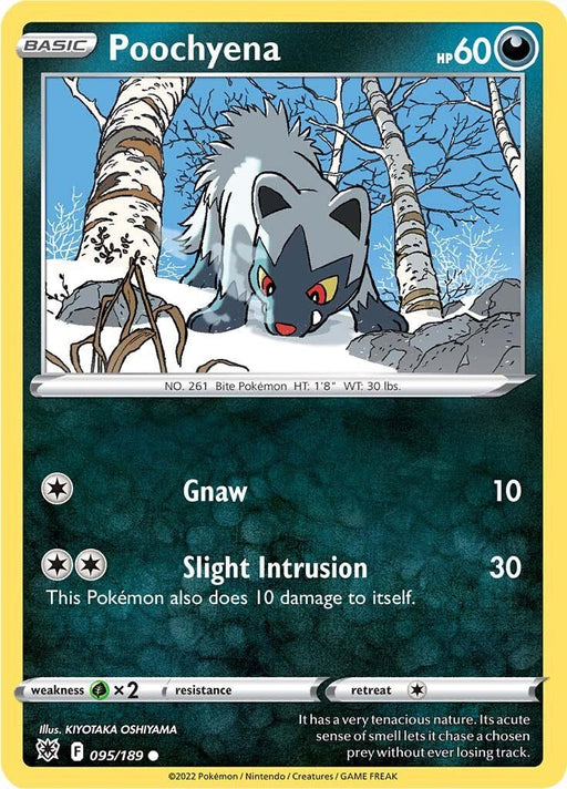 Pokemon Poochyena 095/189 SWSH10: Astral Radiance Reverse Holo - EternaCards