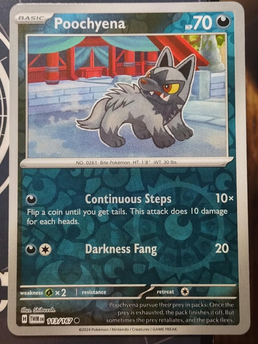 Pokemon Poochyena 113/167 SV06: Twilight Masquerade Normal - Eterna Cards