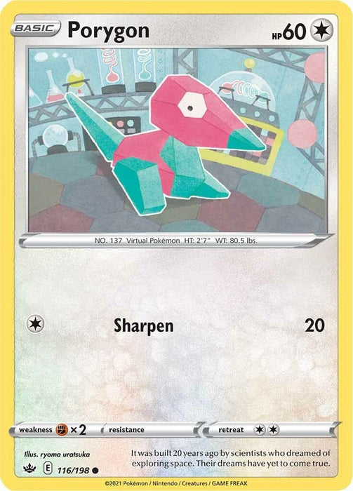 Pokemon Porygon 116/198 SWSH06: Chilling Reign Normal - EternaCards