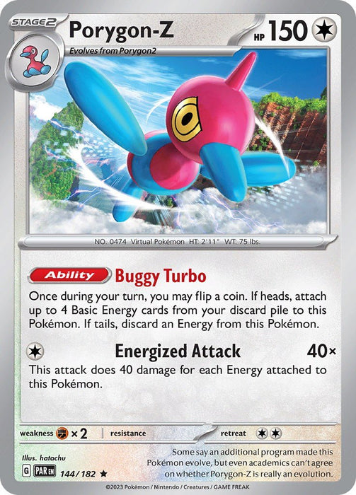 Pokemon Porygon - Z 144/182 SV04: Paradox Rift Reverse Holo - EternaCards