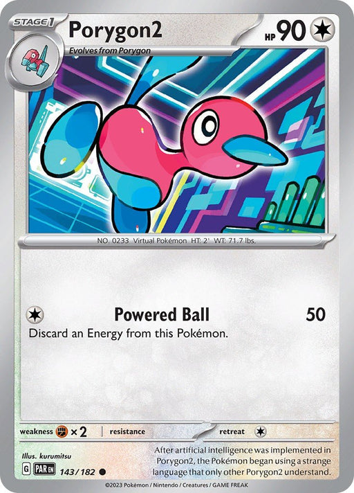 Pokemon Porygon2 143/182 SV04: Paradox Rift Reverse Holo - EternaCards