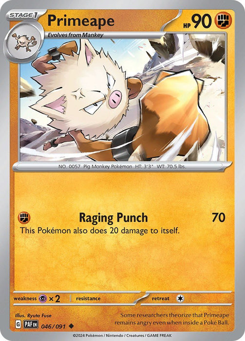 Pokemon Primeape - 046/091 046/091 SV: Paldean Fates Normal - EternaCards
