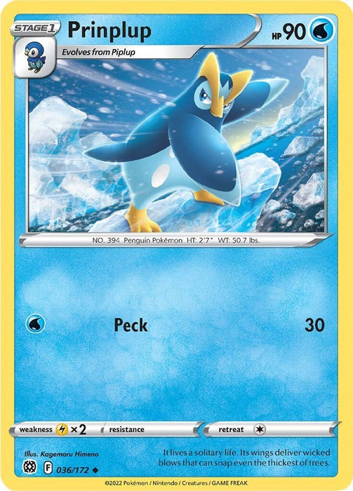 Pokemon Prinplup 036/172 SWSH09: Brilliant Stars Normal - EternaCards