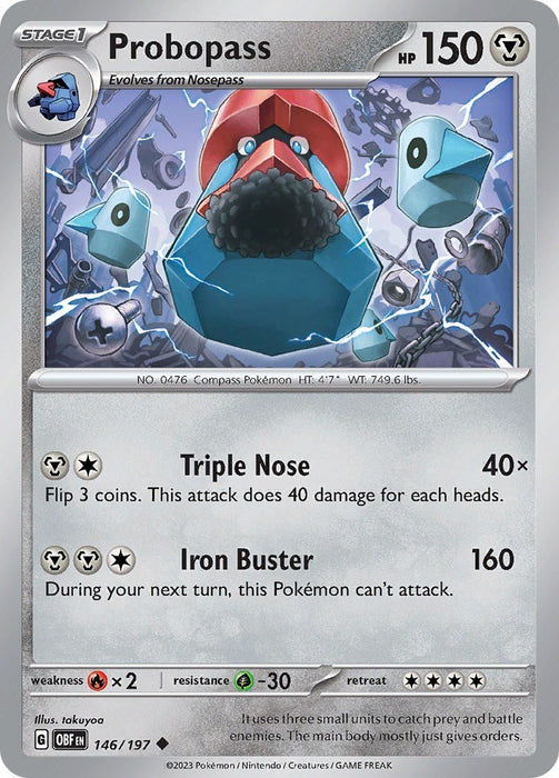 Pokemon Probopass 146/197 SV03: Obsidian Flames Normal - EternaCards