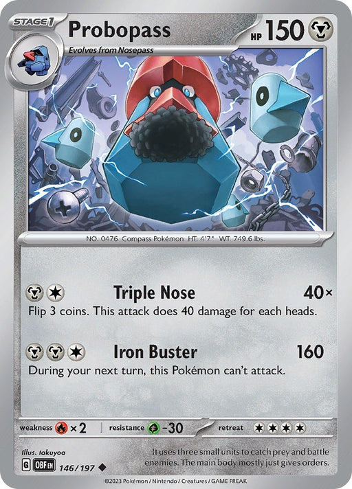 Pokemon Probopass 146/197 SV03: Obsidian Flames Normal - EternaCards