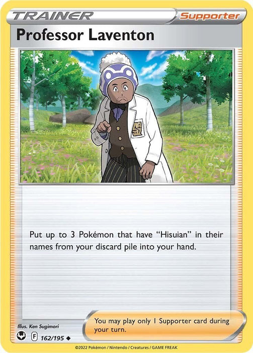 Pokemon Professor Laventon 162/195 SWSH12: Silver Tempest Reverse Holo - EternaCards