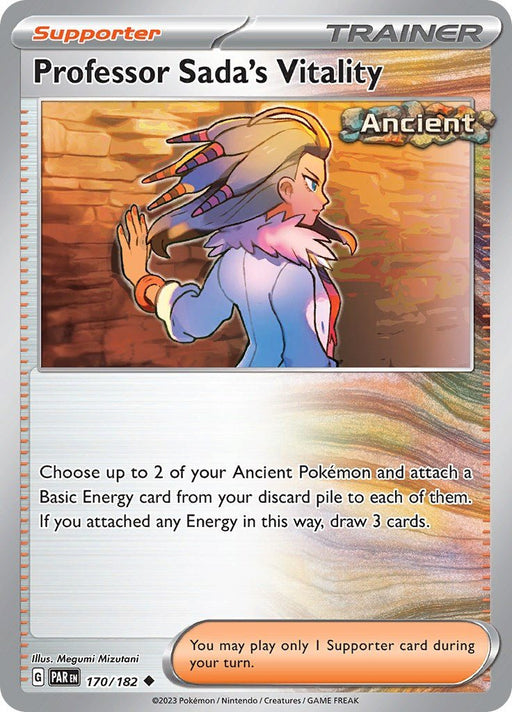 Pokemon Professor Sada's Vitality 170/182 SV04: Paradox Rift Reverse Holo - EternaCards