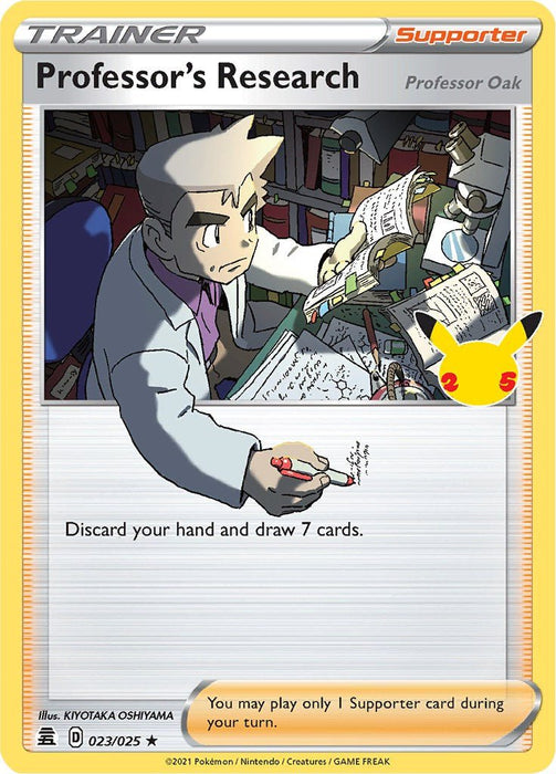 Pokemon Professor's Research [Professor Oak] 023/025 Celebrations Holo - Eterna Cards