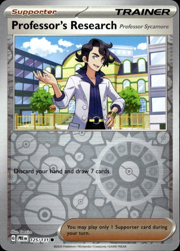 Pokemon Professor's Research [Professor Sycamore] 125/131 SV: Prismatic Evolutions Reverse Holo