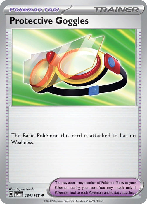 Pokemon Protective Goggles 164/165 SV: Scarlet & Violet 151 Reverse Holo - Eterna Cards