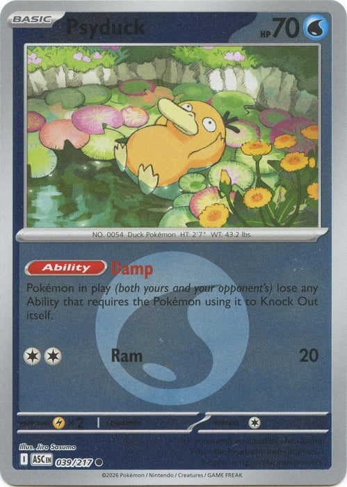Pokemon Psyduck - 039/217 (Energy Symbol Pattern) 039/217 ME: Ascended Heroes Reverse Holo - Eterna Cards