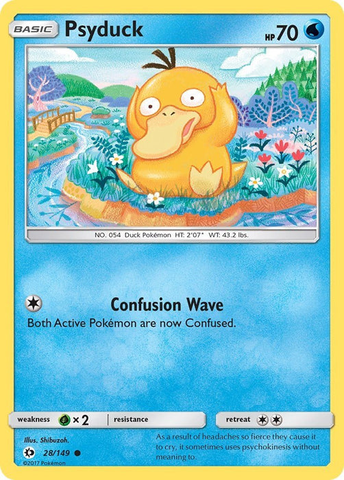 Pokemon Psyduck 28/149 SM Base Set Normal - Eterna Cards